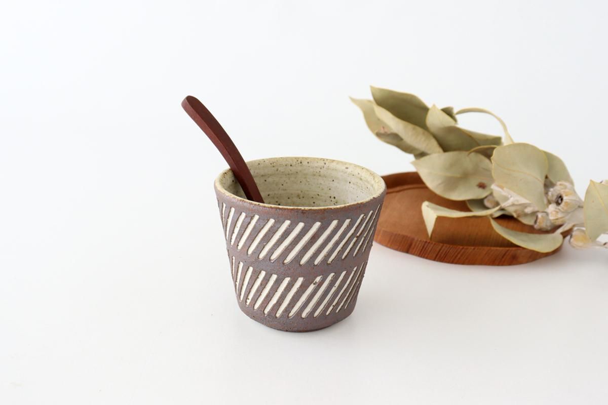 フリーカップ｜ナナメしのぎ｜陶器｜tomaru｜信楽焼｜和食器通販