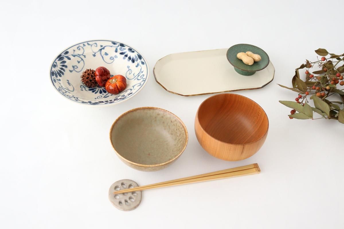 リム平鉢｜花紋｜陶器｜藍安南｜美濃焼｜和食器通販｜うちる｜和