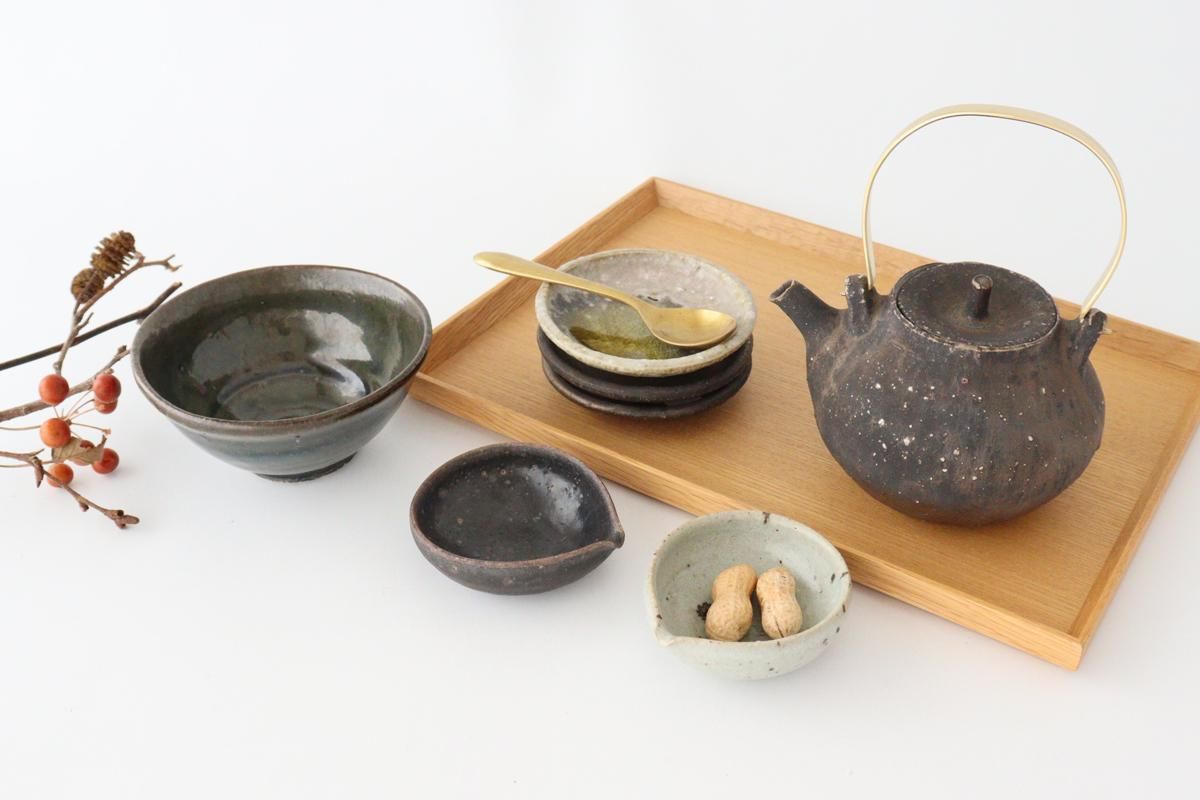 白石釉皿｜9cm｜陶器｜大原光一｜和食器通販｜うちる｜和食器の