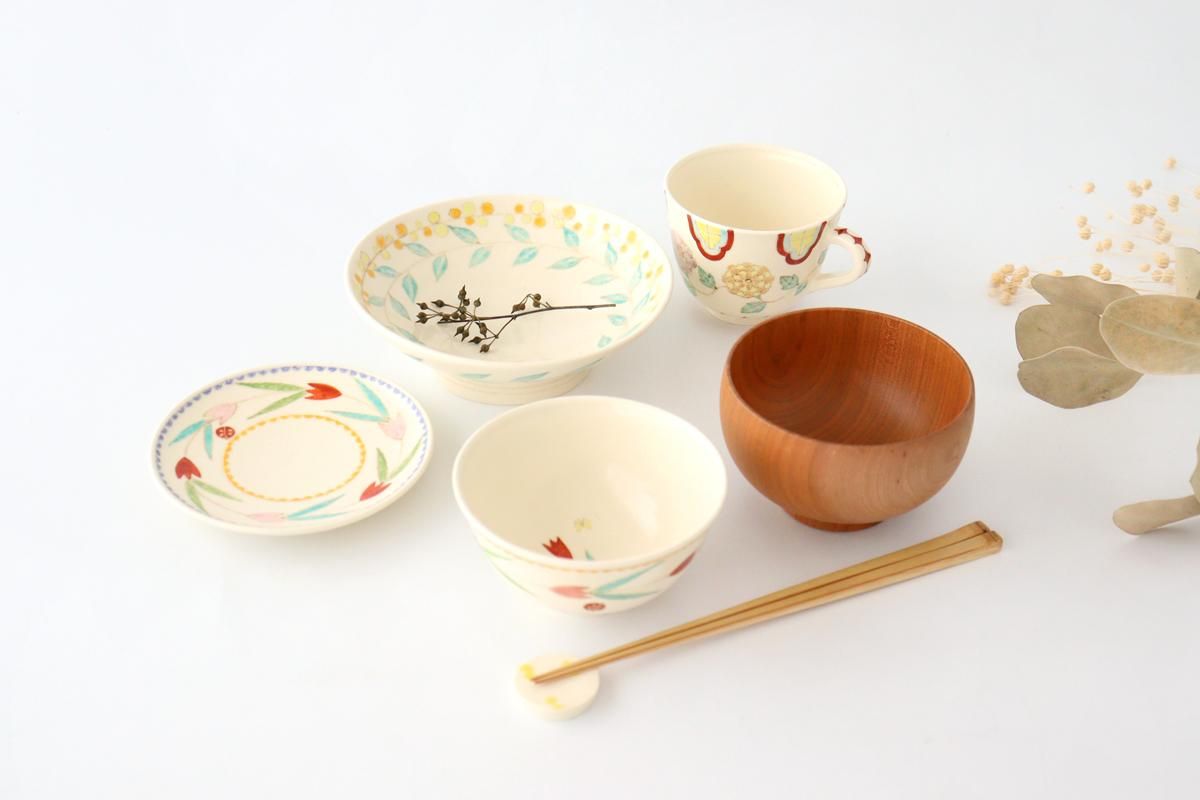 4.5寸皿｜チューリップ｜陶器｜アトリエたき｜和食器通販｜うち