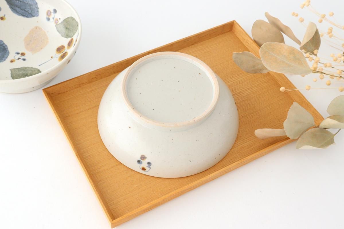 鉢｜18cm｜木の葉｜半磁器｜森陶房｜砥部焼｜和食器通販｜うちる
