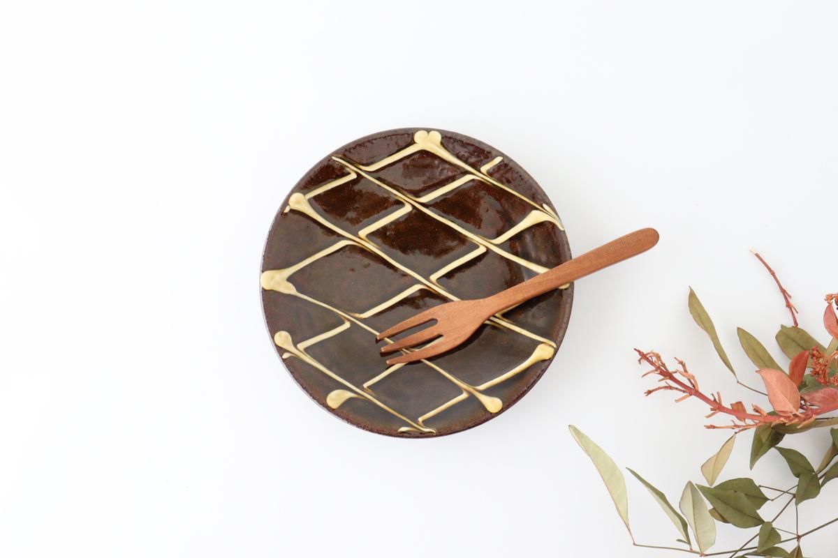 5寸皿｜編目｜茶｜陶器｜丹窓窯｜丹波焼｜和食器通販｜うちる｜和食器