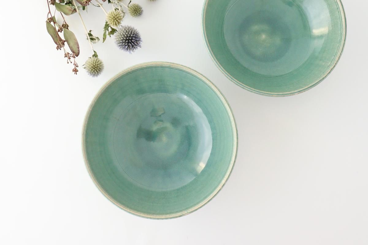 7寸鉢｜緑｜陶器｜佐平窯｜信楽焼｜和食器通販｜うちる｜和食器