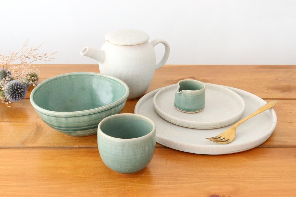 プレート｜大｜白｜陶器｜佐平窯｜信楽焼｜和食器通販｜うちる｜和食器