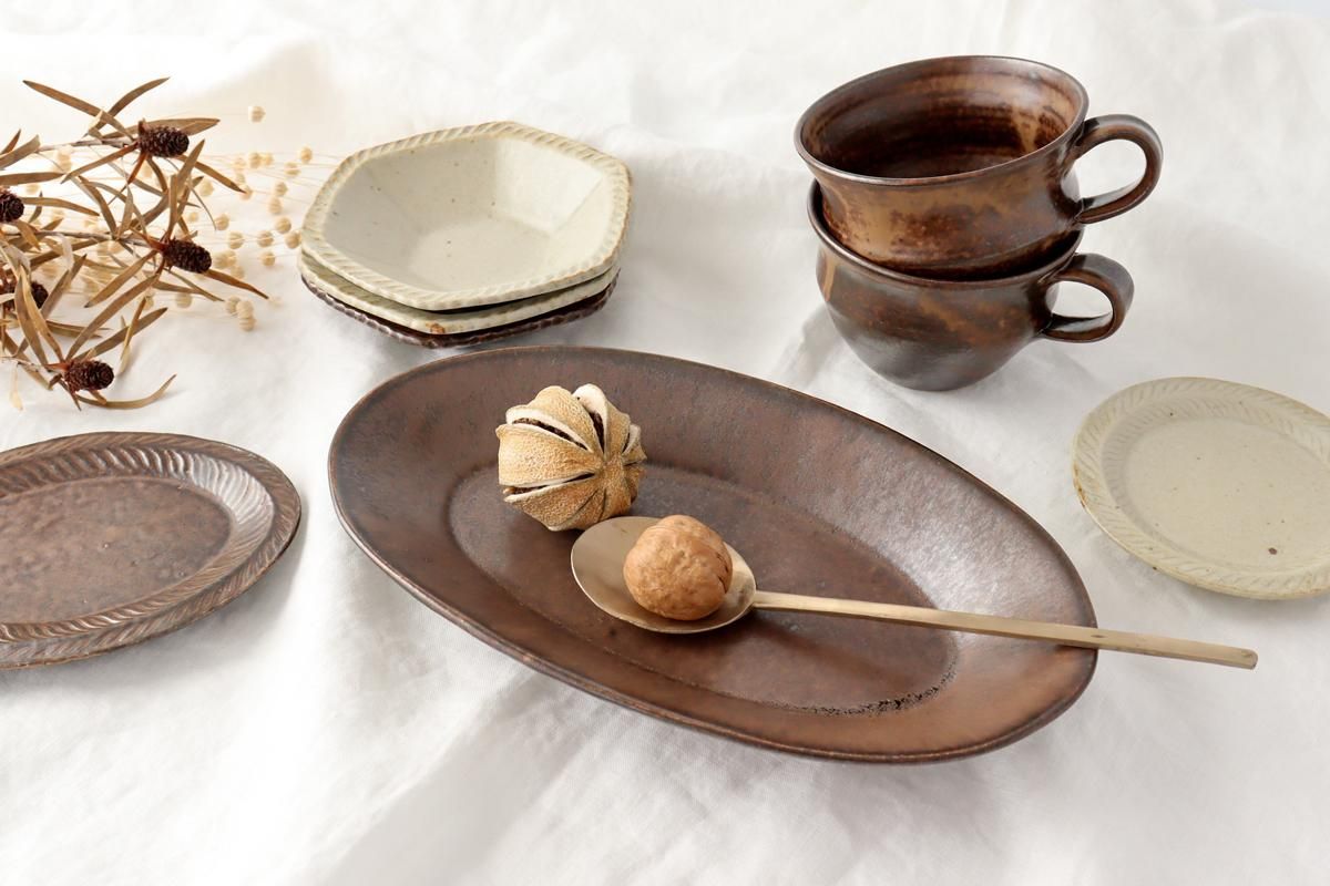 陶器　益子焼　人気作家　大塚温子　フリーカップ　3種類　重ねて収納できます 陶器 益子焼 人気作家 大塚温子 フリーカップ 3種類 重ねて収納