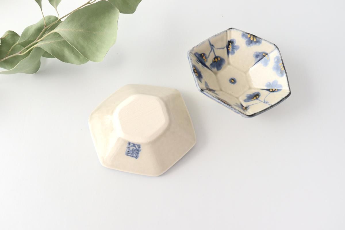六角豆鉢|半磁器|草花紋|有田焼|和食器通販|うちる|和食器 六角豆鉢|半磁器|草花紋|有田焼|和食器通販|うちる|和食器