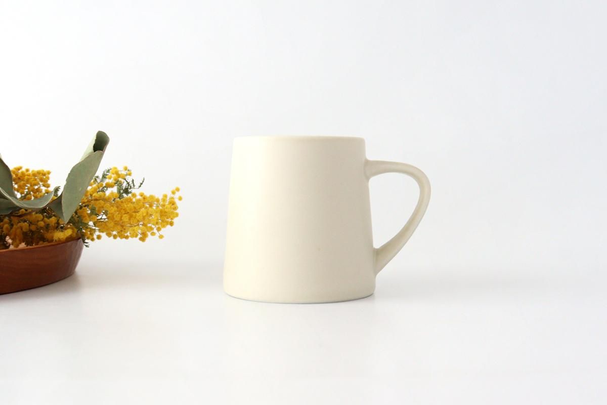 flat｜Lmug｜アイボリー｜磁器｜KANEAKI SAKAI POTTERY｜和食器