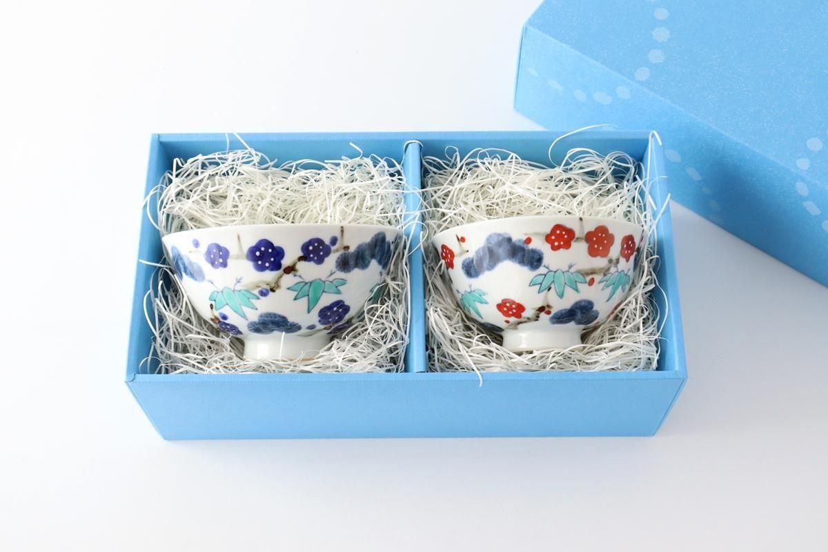 2点セット】｜【ペアセット】｜色絵茶碗｜松竹梅｜うちるセレクト｜和