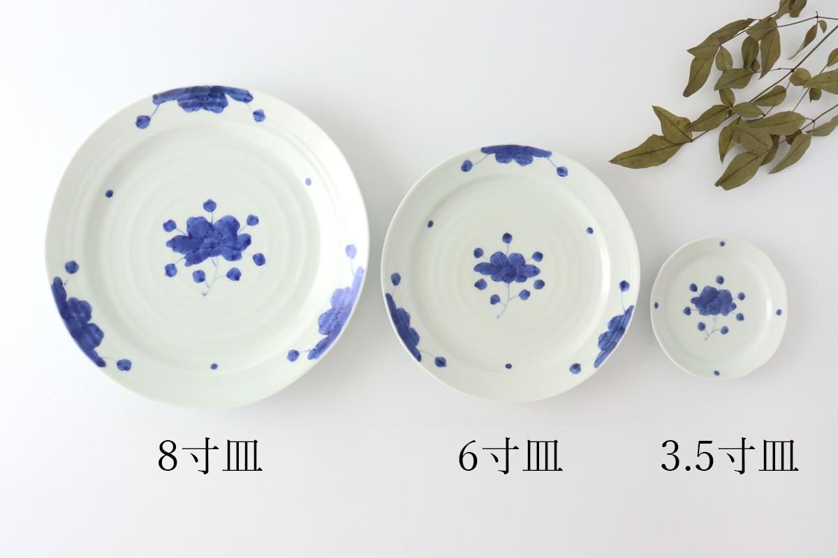 8寸皿|磁器|見込牡丹|波佐見焼|和食器通販|うちる|和食器 8寸皿|磁器|見込牡丹|波佐見焼|和食器通販|うちる|和食器