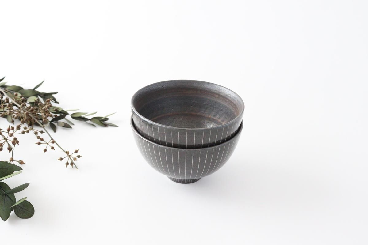 茶碗☆陶器☆磁器 Faceted Rice Bowl White しのぎの茶碗ホワイト