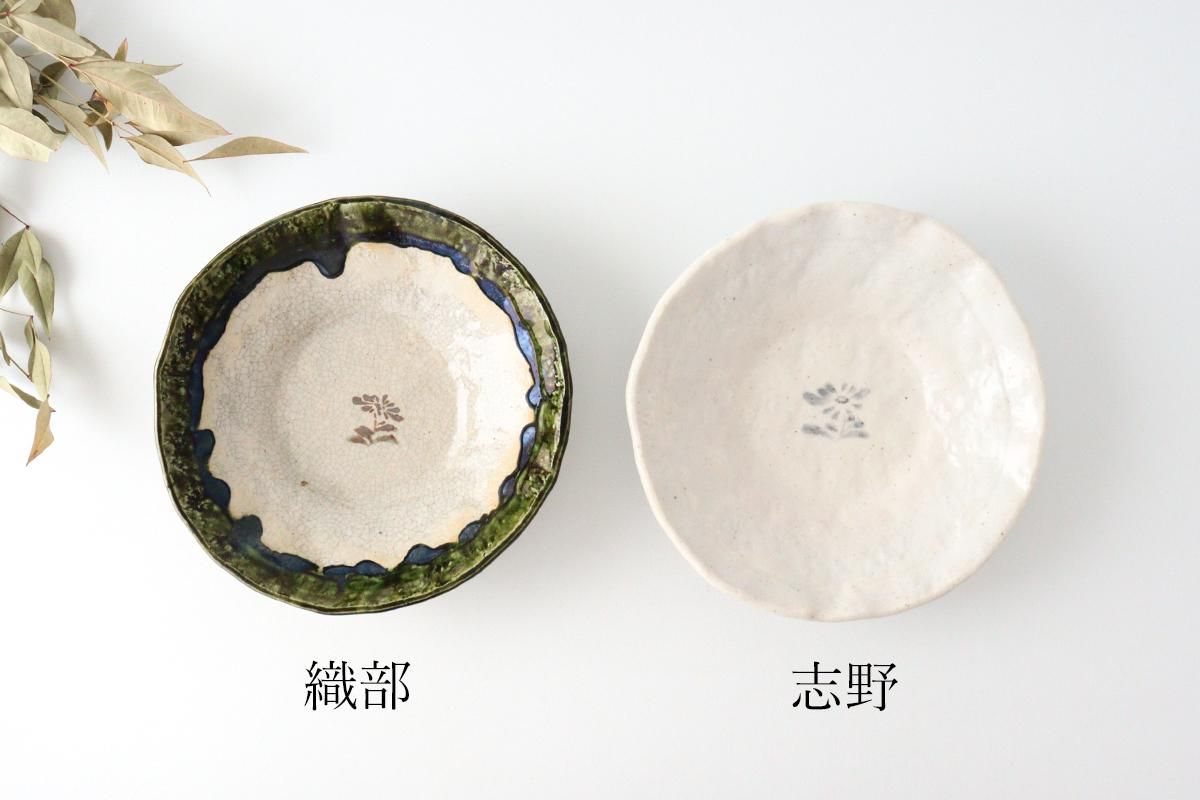 かすみ小花石目平皿鉢｜志野｜陶器｜喜多窯 霞仙 加藤裕重｜瀬戸