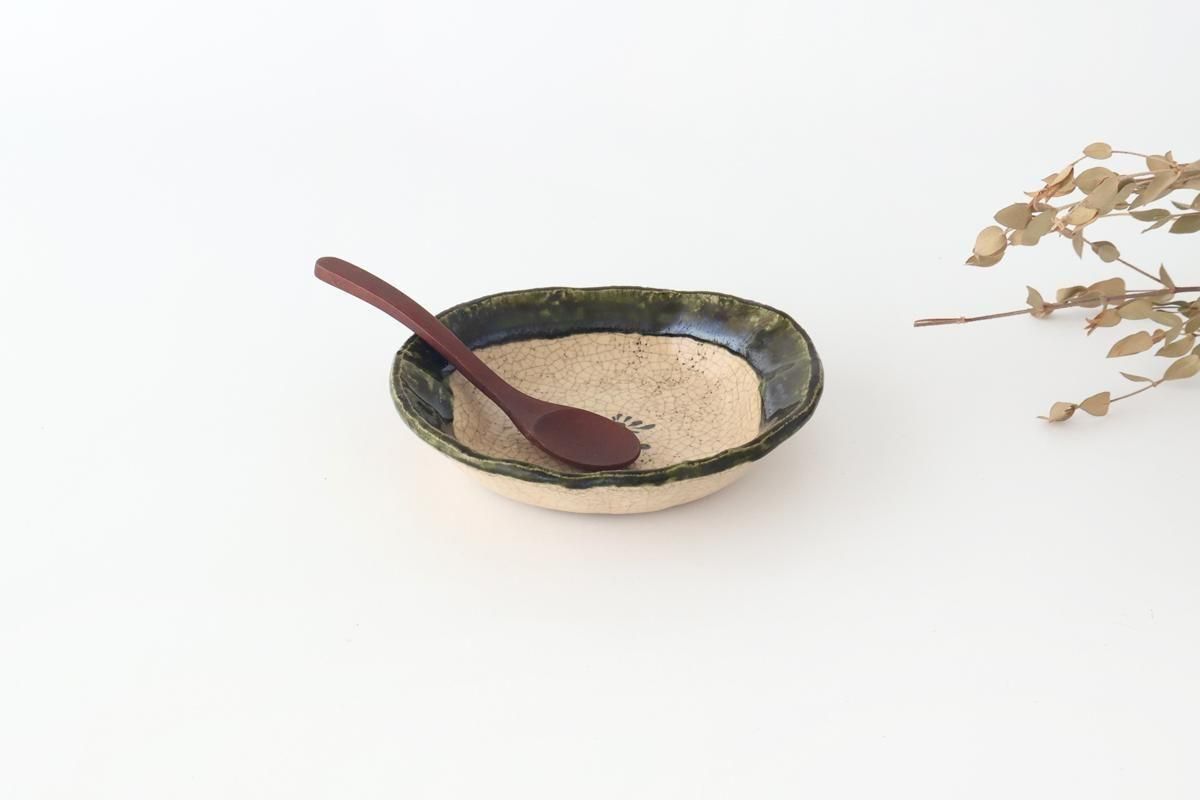 かすみ小花取皿小鉢｜織部｜陶器｜喜多窯 霞仙 加藤裕重｜瀬戸焼