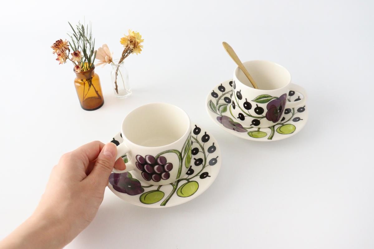 アラビア｜パラティッシ｜コーヒーカップ&ソーサー｜パープル｜磁器