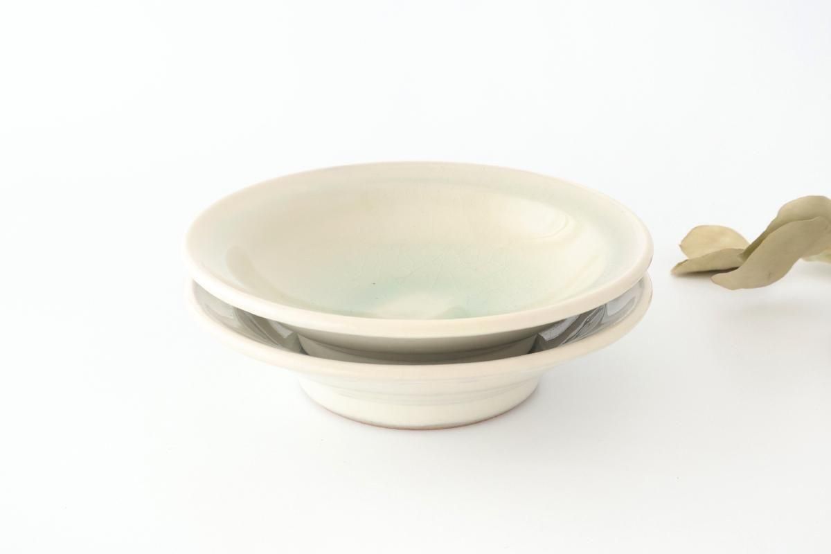 7寸縁付平皿｜無地｜灰｜陶器｜高橋あい｜和食器通販｜うちる