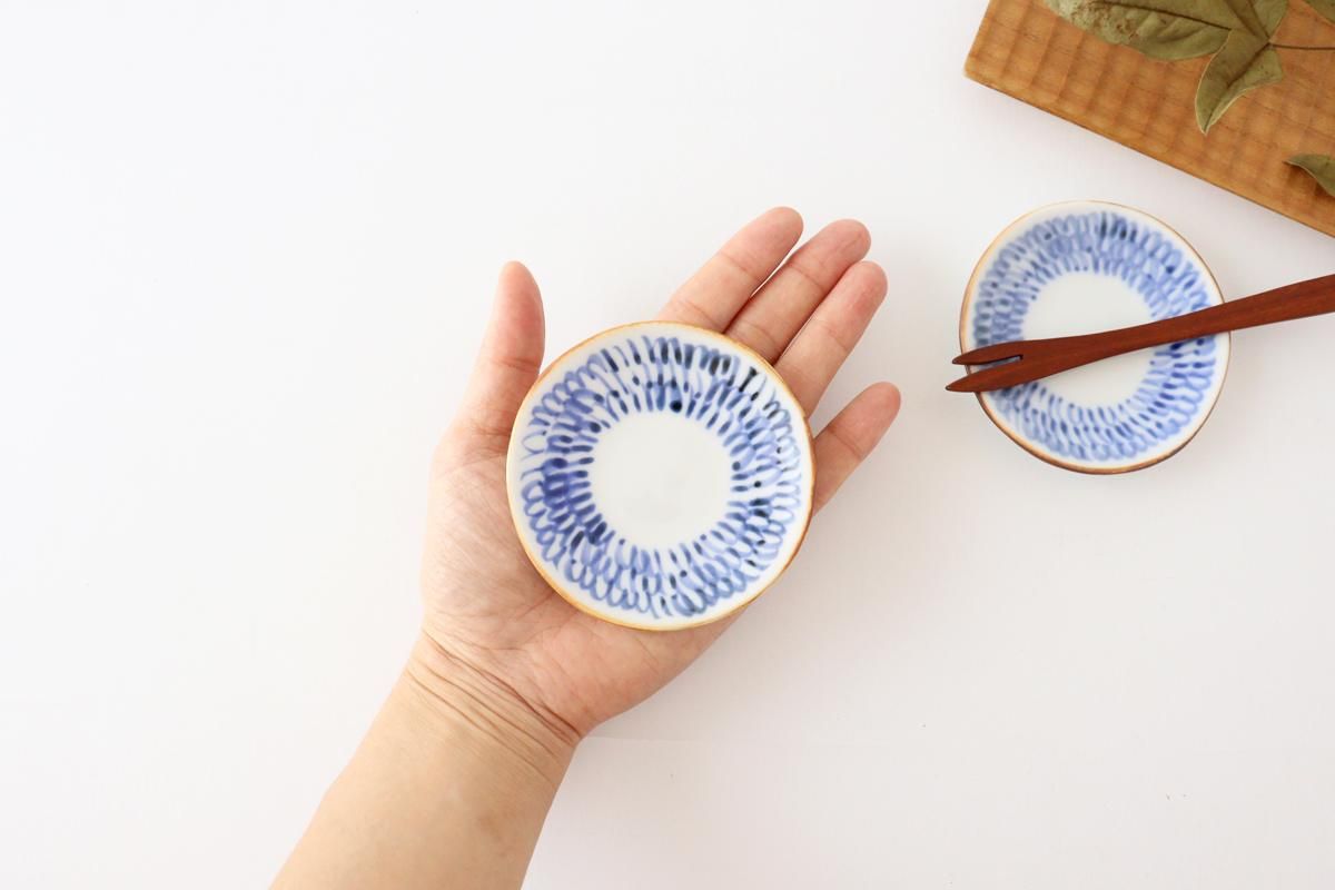 丸豆皿｜みじん唐草｜磁器｜有田焼｜和食器通販｜うちる｜和食器の皿