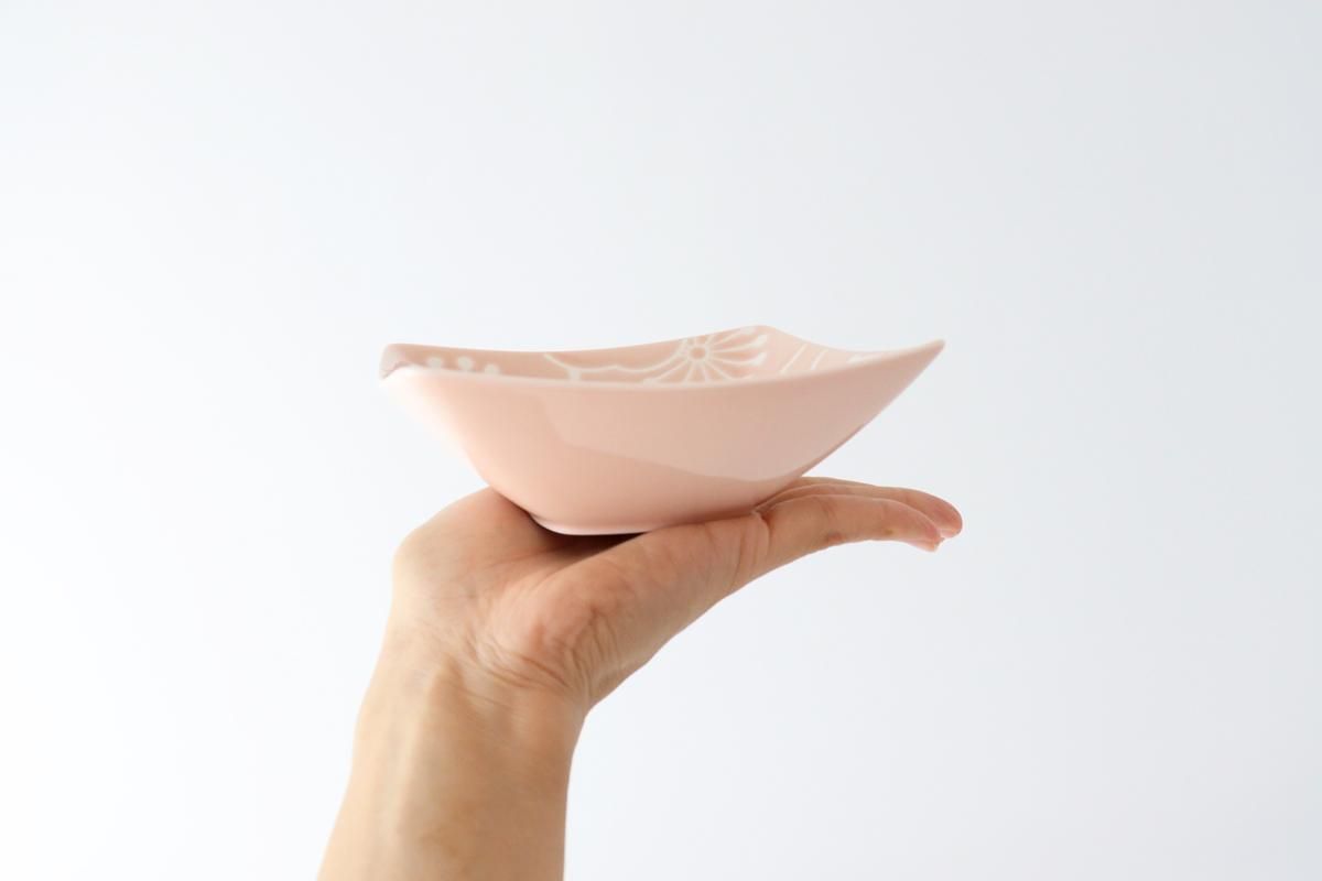 小鉢｜梅｜桃｜磁器｜はふり｜波佐見焼｜和食器通販｜うちる｜和食器の