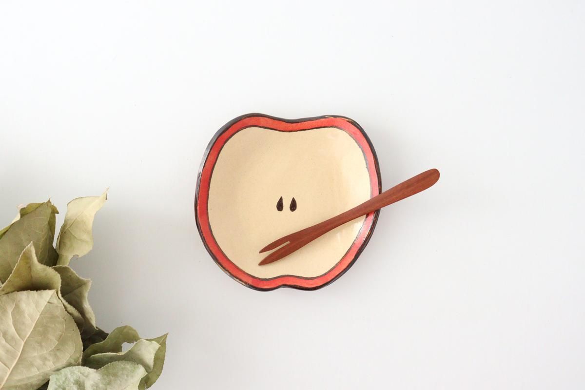りんごのお皿｜陶器｜atelier qucchane｜やちむん｜和食器通販