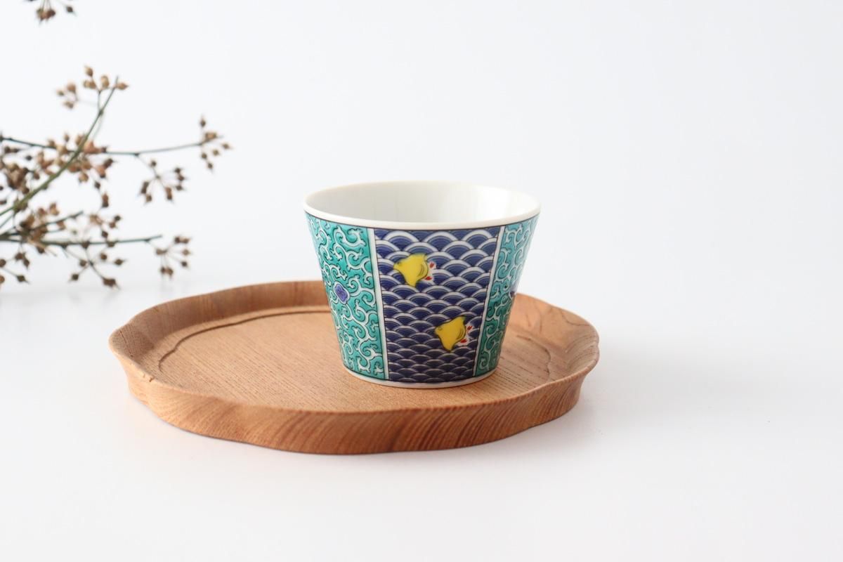 九谷焼 鯛・海老 盃 D511 工芸品