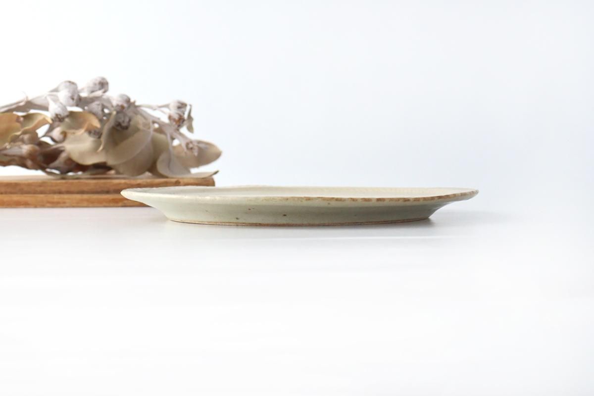 7寸プレート皿｜白｜陶器｜姉崎雅彦｜益子焼｜和食器通販｜うちる｜和