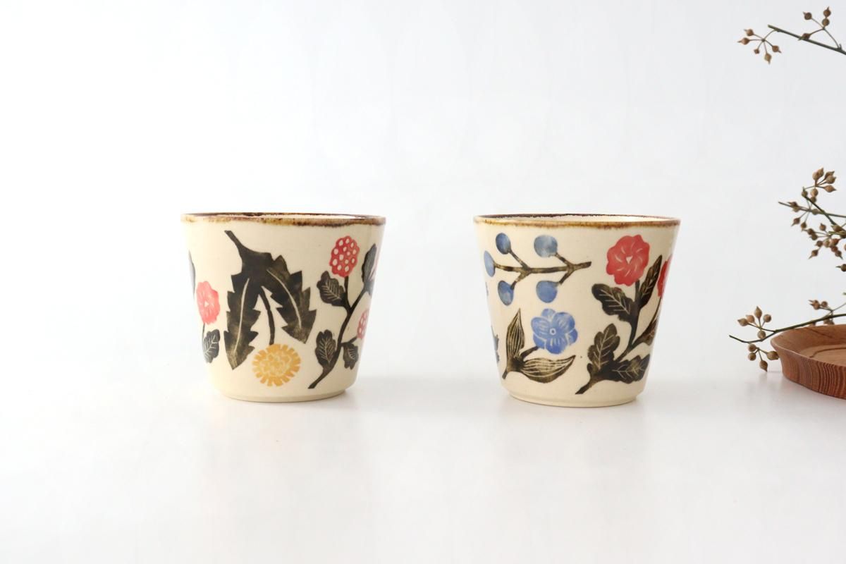 鉄絵カップ｜くま｜陶器｜なかがきともこ｜和食器通販｜うちる