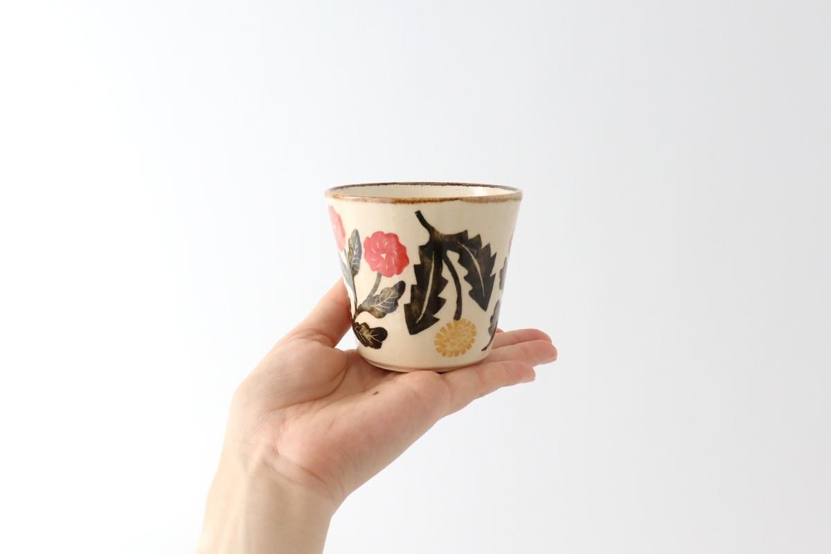 鉄絵カップ｜くま｜陶器｜なかがきともこ｜和食器通販｜うちる