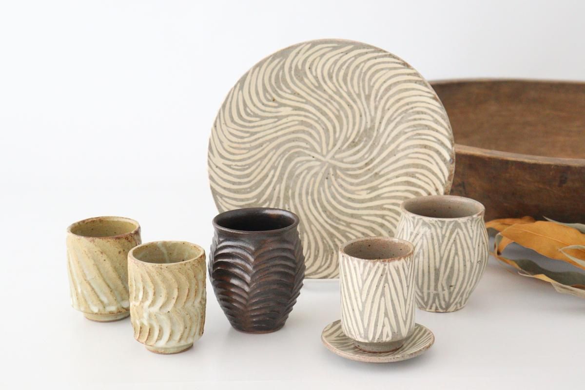 象嵌｜7寸皿｜B｜陶器｜南窓窯｜石川圭｜和食器通販｜うちる｜和食器の