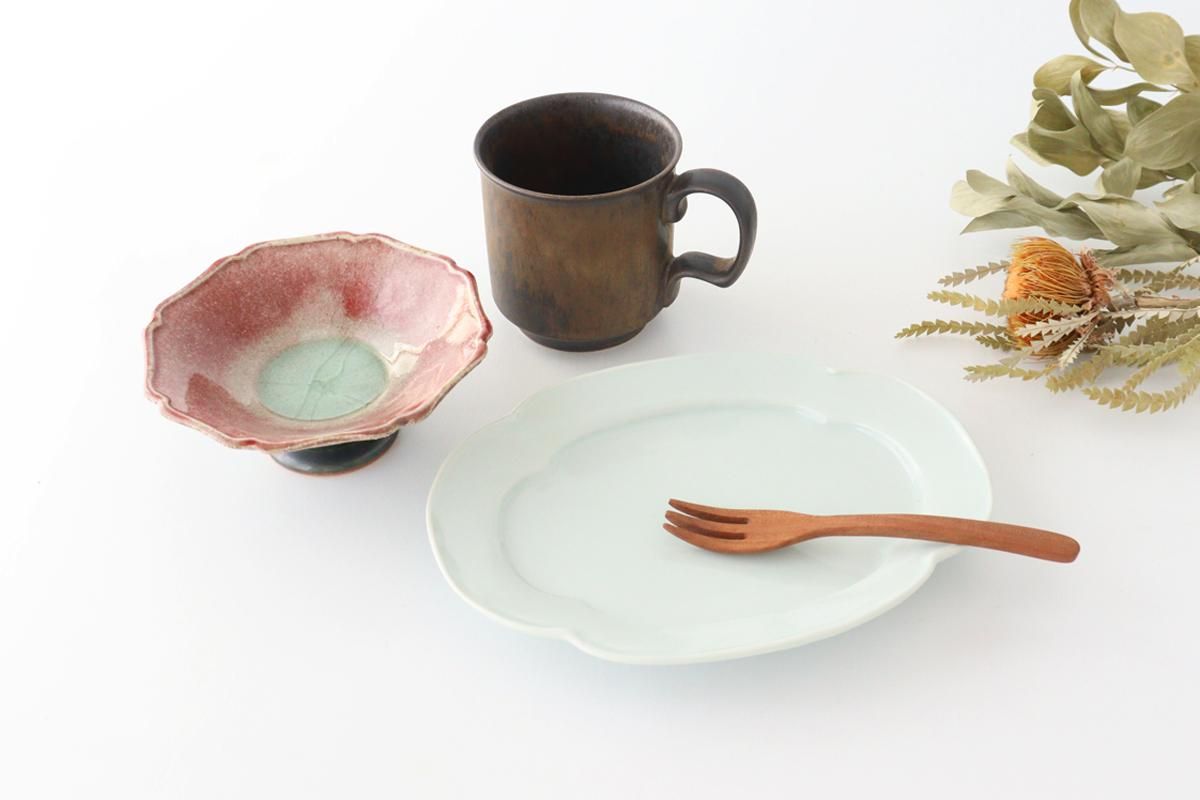 紅彩｜レリーフ高台小鉢｜陶器｜亀井紀子｜和食器通販｜うちる｜和食器