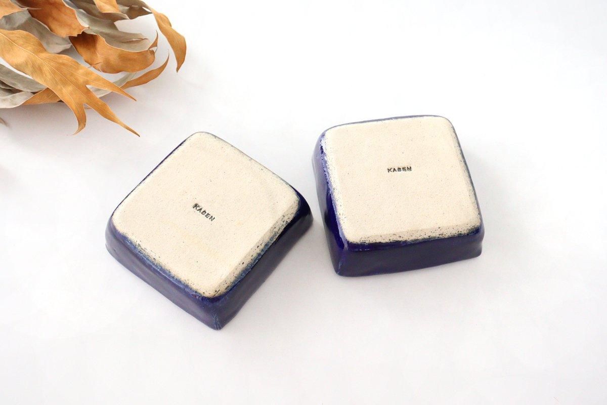 角鉢｜小｜瑠璃｜陶器｜喜多窯 霞仙 加藤裕重｜瀬戸焼｜和食器通販