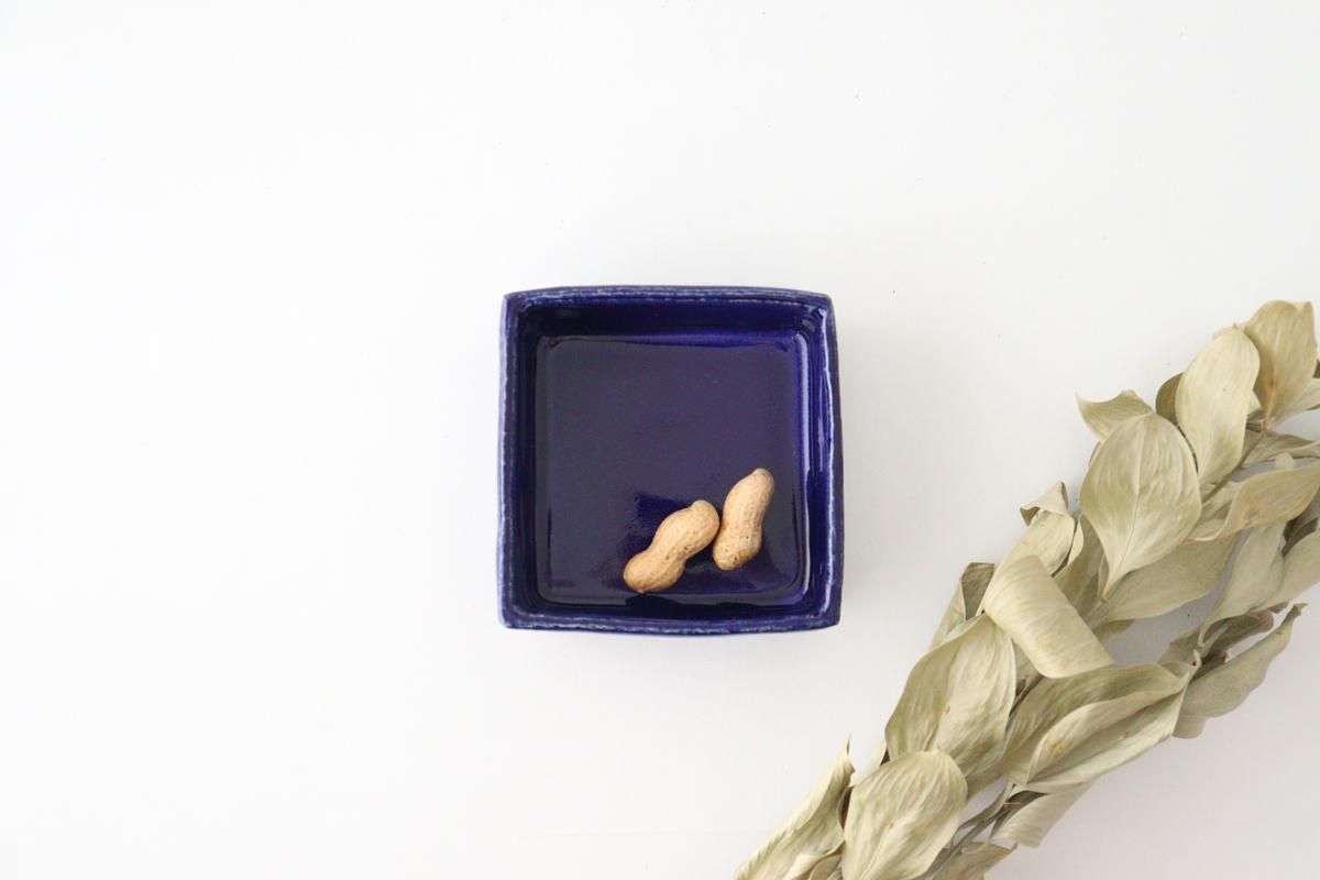 角鉢｜小｜瑠璃｜陶器｜喜多窯 霞仙 加藤裕重｜瀬戸焼｜和食器