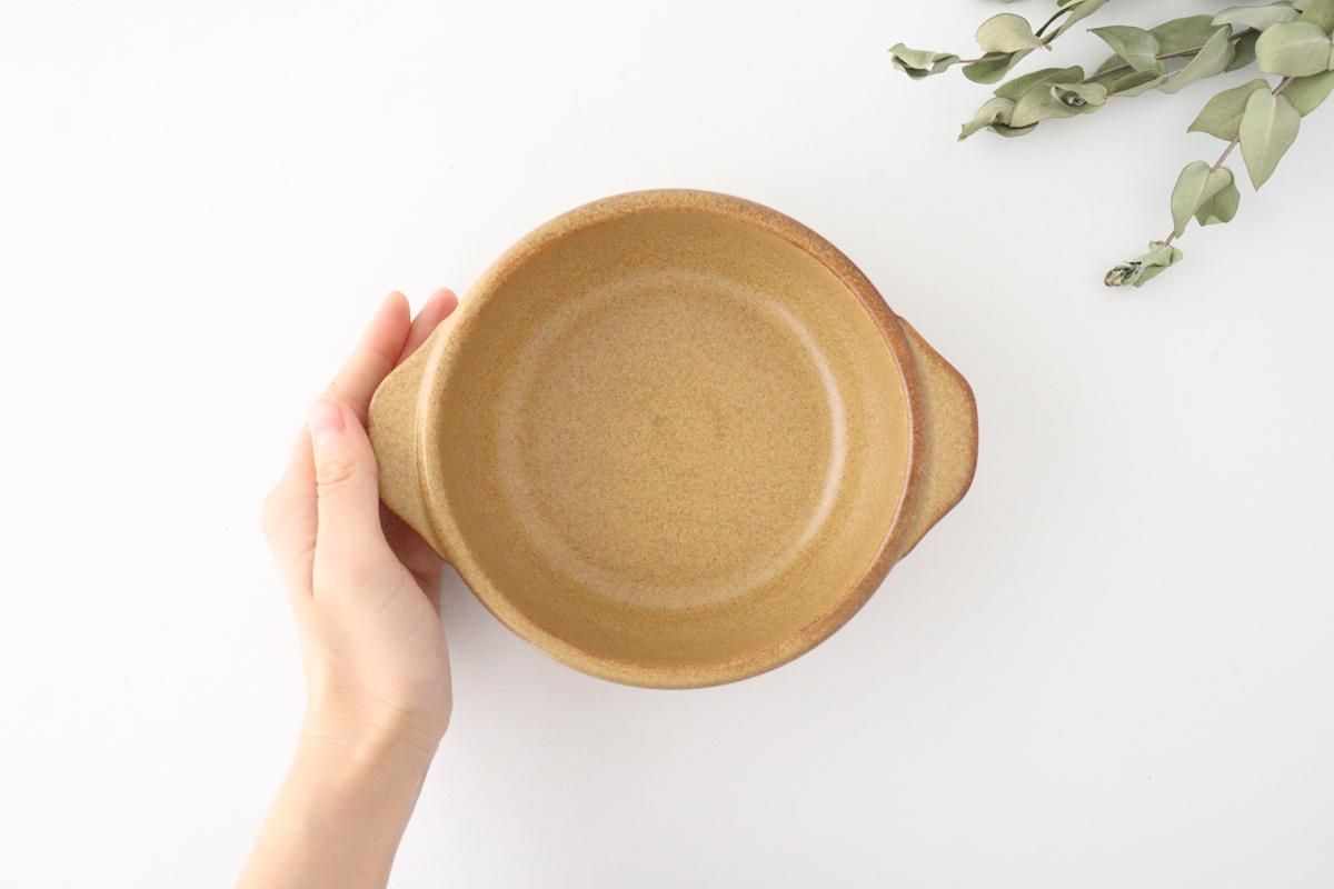 丸グラタン｜大｜薄茶｜耐熱陶器｜美濃焼｜和食器通販｜うちる｜和食器