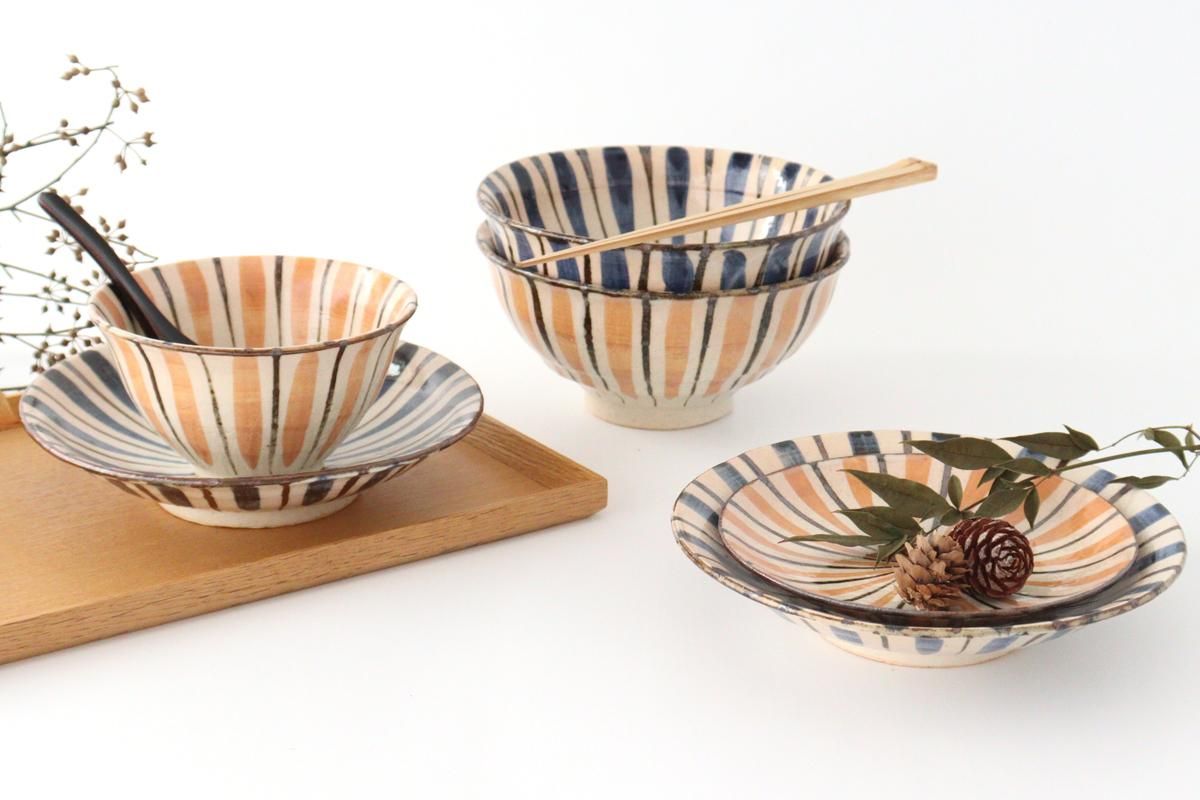 どんぶり｜青｜陶器｜麦わら手｜美濃焼｜うちる｜和食器の皿、鉢