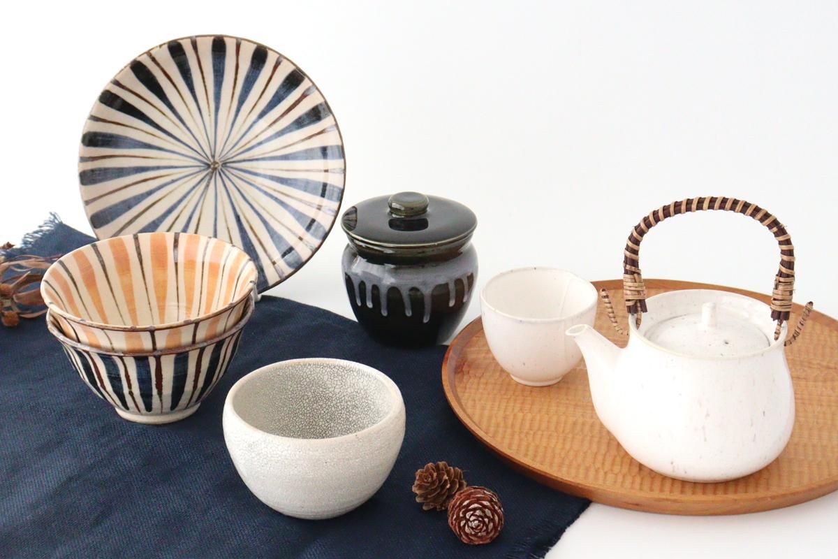 壺 美濃焼 外径34cm 鬼肌 工芸品