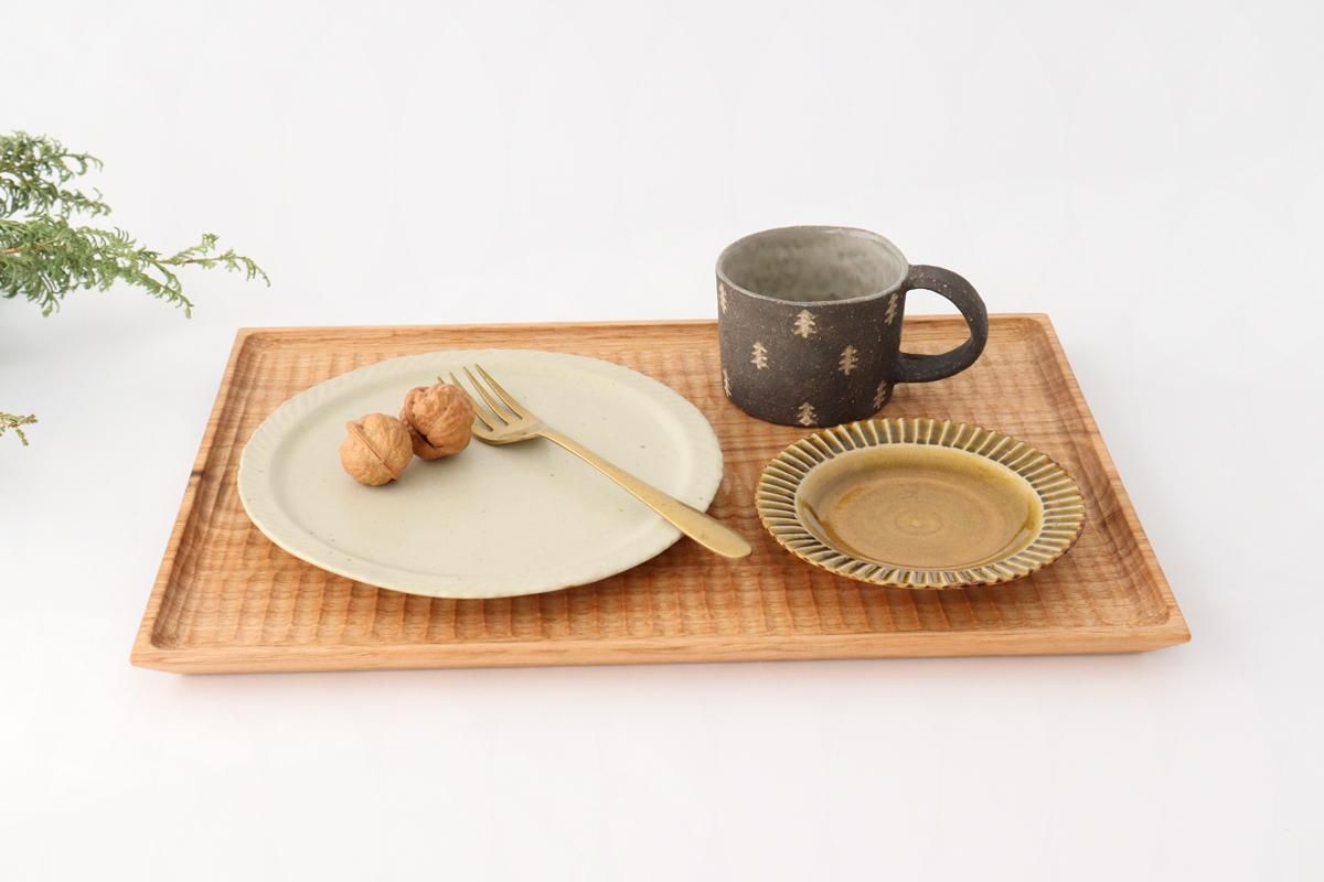 くりぬきトレイ｜持ち手なし｜大｜くるみ｜icura工房｜和食器