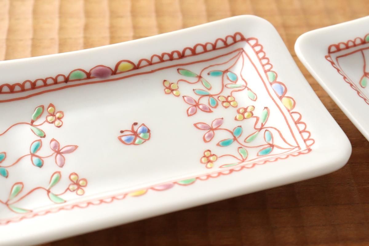 長角小皿|野原|磁器|銀舟窯|九谷焼|和食器通販|うちる|和 長角小皿|野原|磁器|銀舟窯|九谷焼|和食器通販|うちる|和