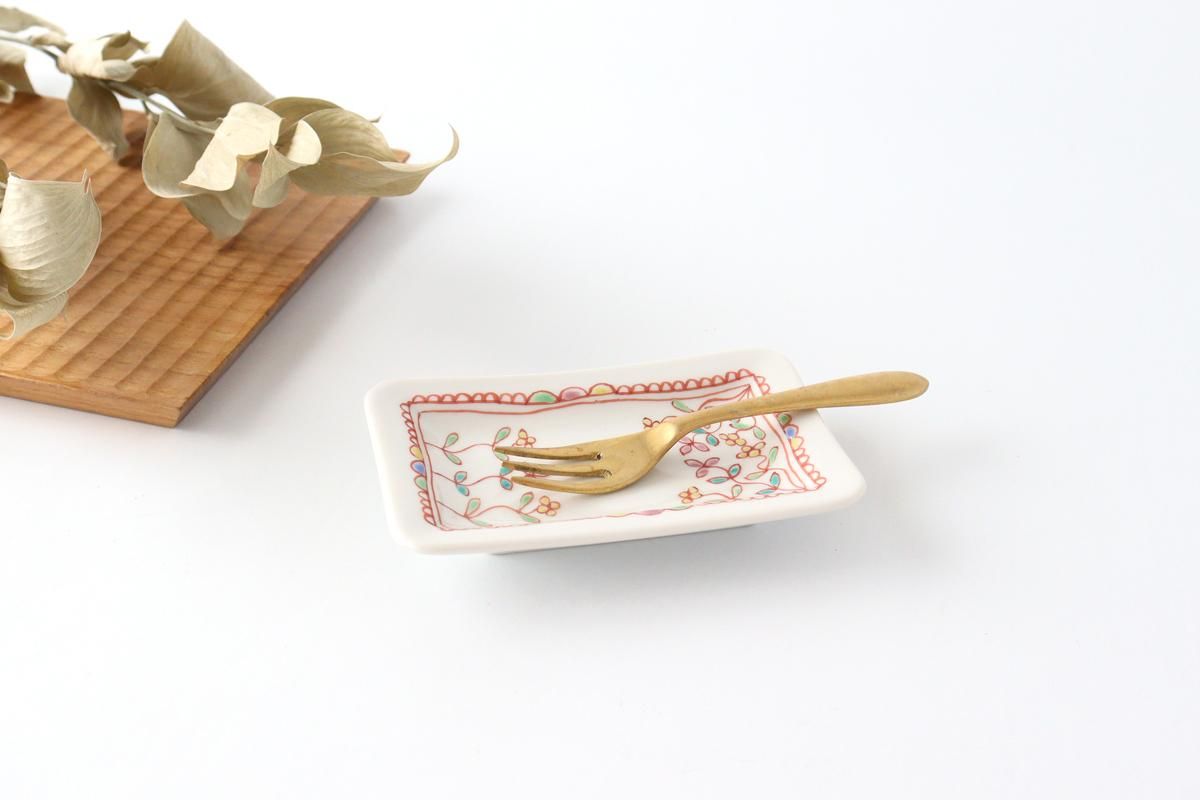 長角小皿|野原|磁器|銀舟窯|九谷焼|和食器通販|うちる|和 長角小皿|野原|磁器|銀舟窯|九谷焼|和食器通販|うちる|和