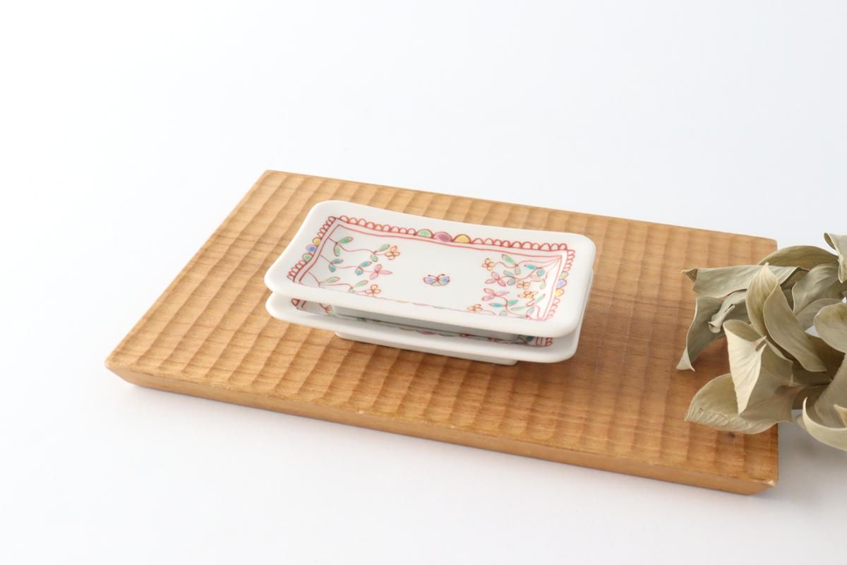 長角小皿｜野原｜磁器｜銀舟窯｜九谷焼｜和食器通販｜うちる｜和