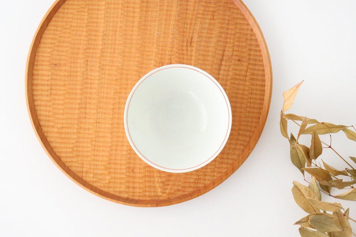 陶器製 丸型茶碗 白色 赤色 緑色 波佐見焼 茶碗【鶴・赤】 | 堀江陶器 | DCTgarden SHOPPING MALL