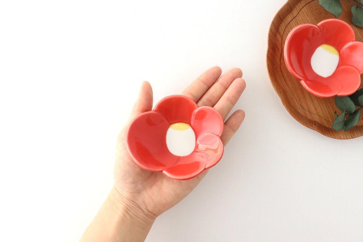 小皿｜椿｜赤｜磁器｜有田焼｜和食器通販｜うちる｜和食器の皿