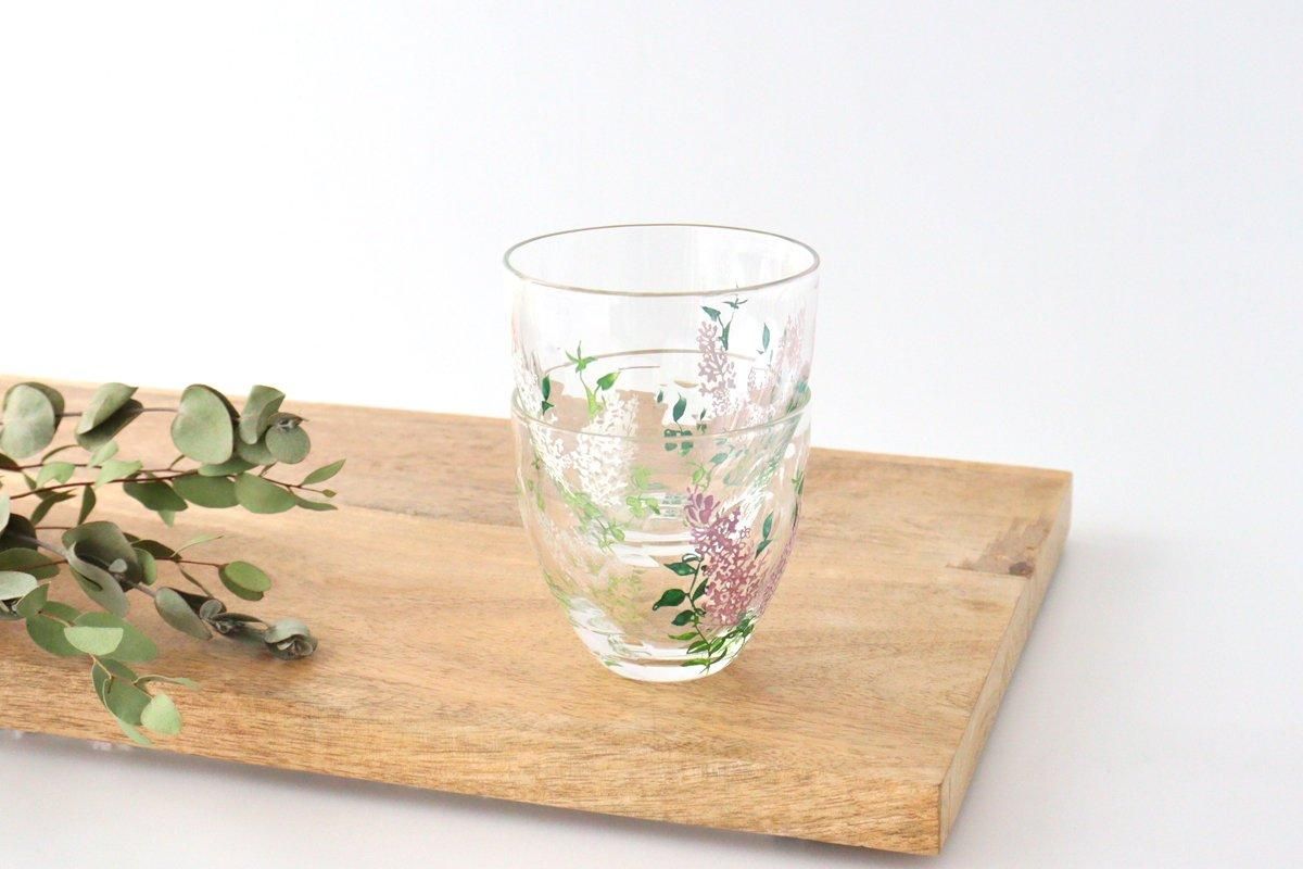 百花景｜冷茶グラス｜ライラック｜ガラス｜金津沙矢香｜和食器