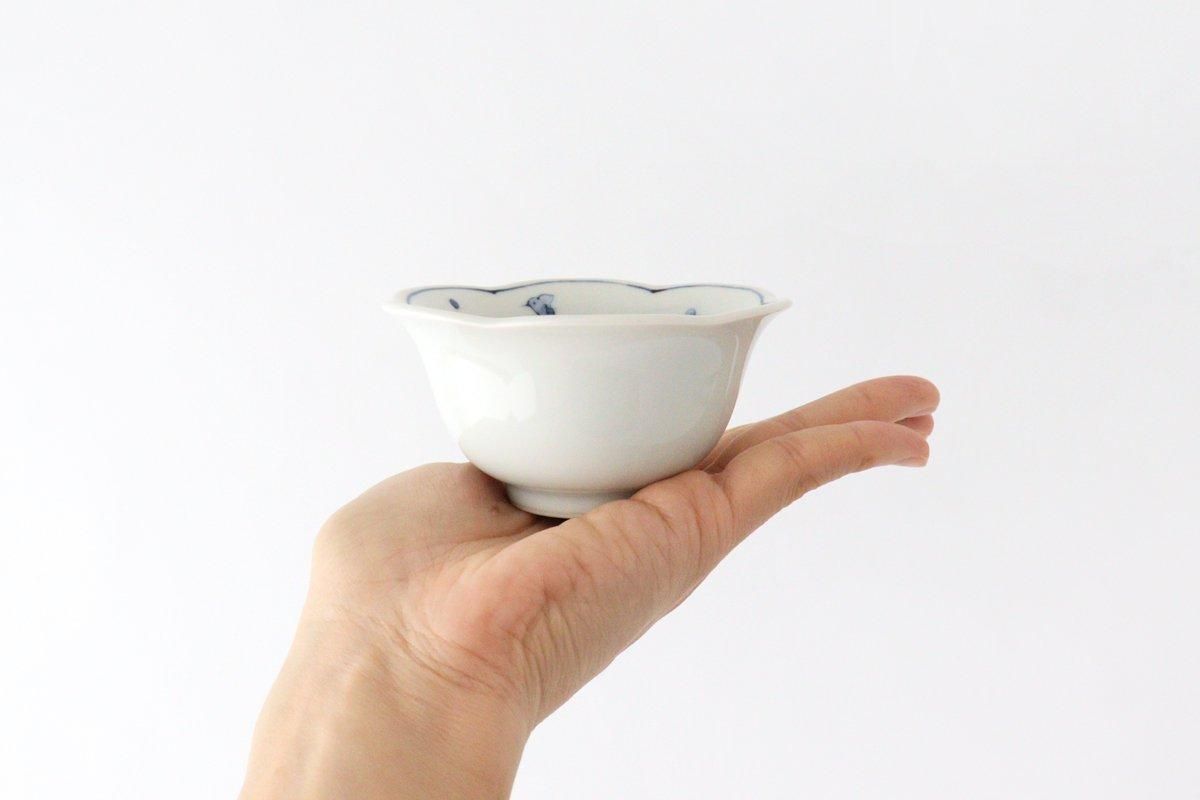 花型小付|波千鳥花|磁器|波佐見焼|和食器通販|うちる|和 花型小付|波千鳥花|磁器|波佐見焼|和食器通販|うちる|和