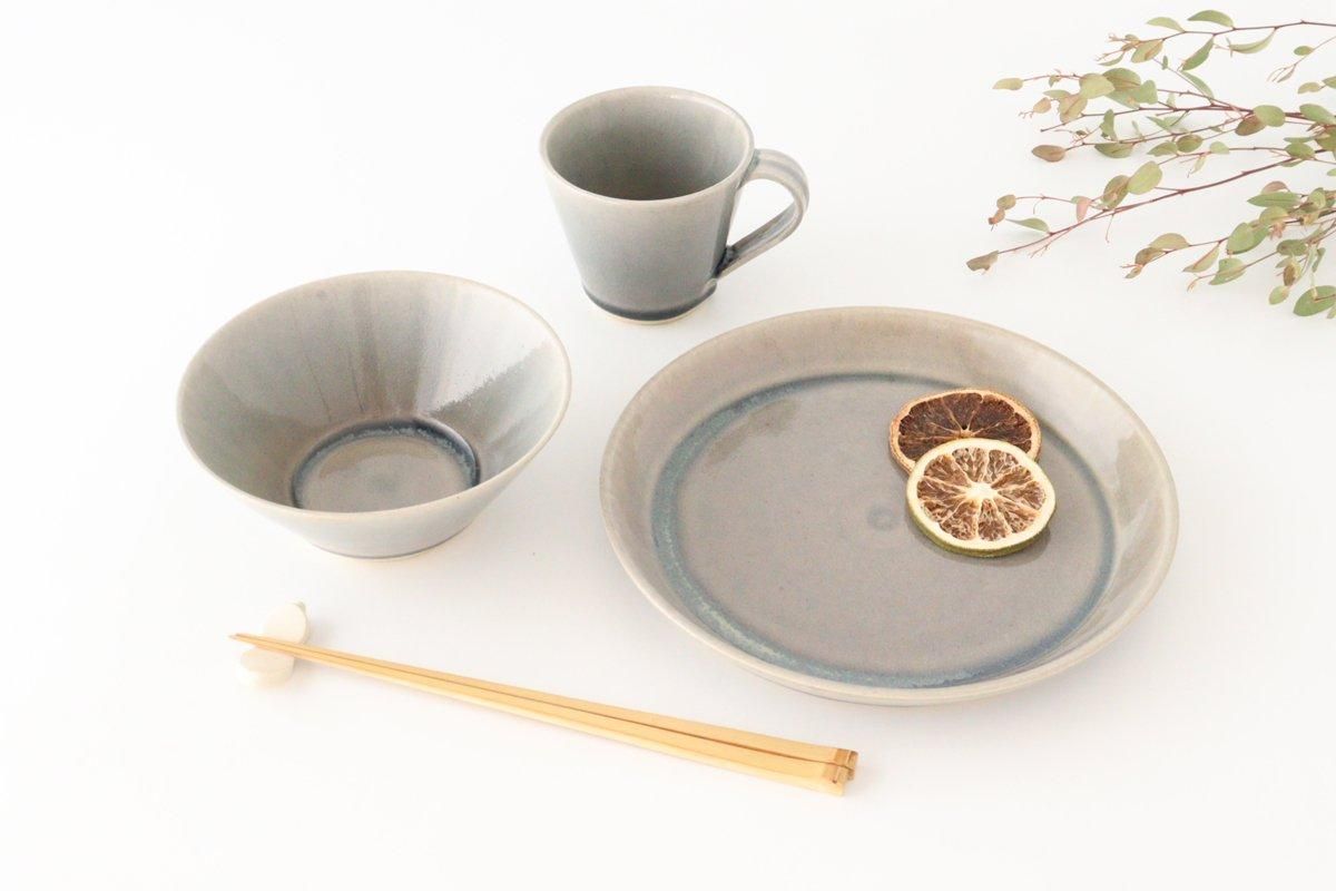 7寸平皿｜ブルー｜陶器｜ネギシ製陶｜うちる｜和食器の皿、鉢