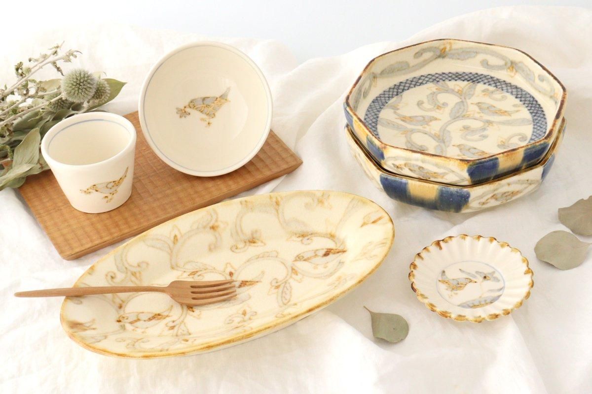 楽天唐草の舟皿｜半磁器｜竹下聖｜和食器通販｜うちる｜和食器の皿、鉢