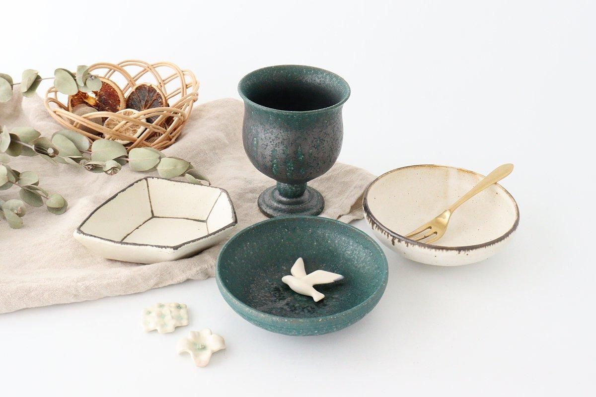 錆緑ゴブレット｜陶器｜文山香菜江｜和食器通販｜うちる｜和食器の皿