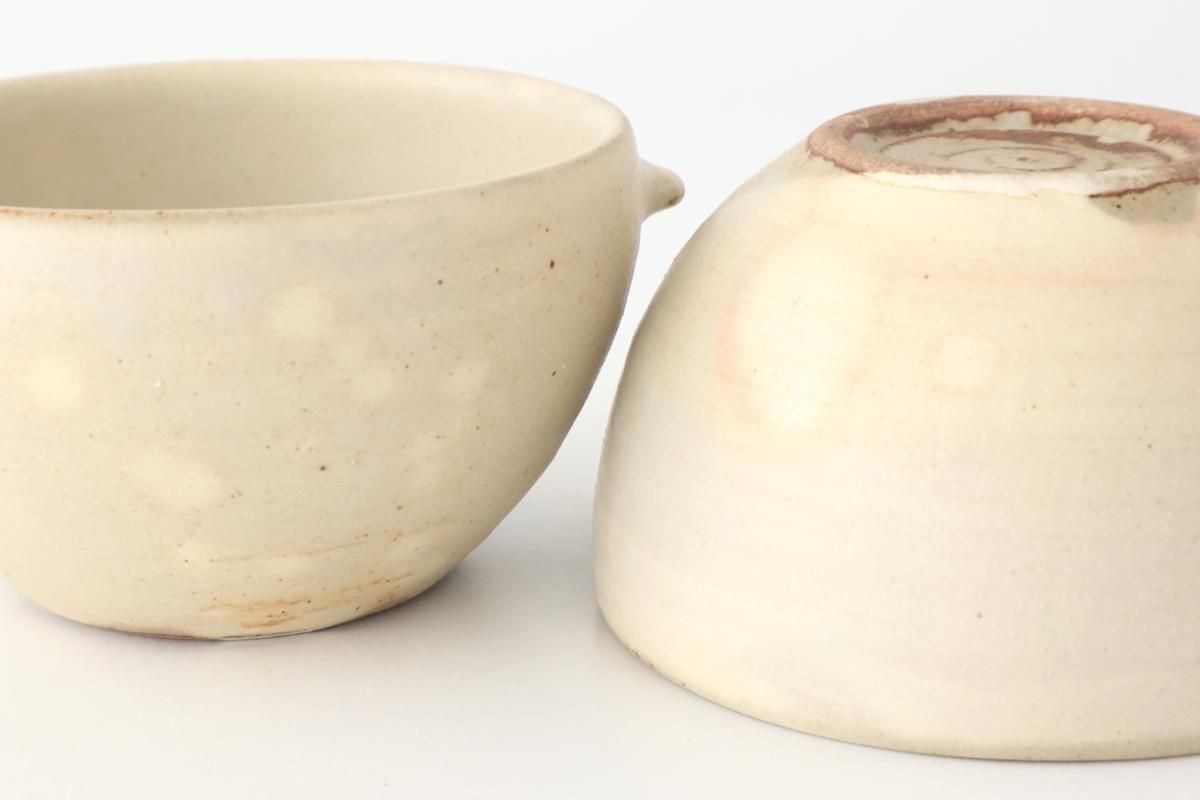 粉福｜耳付きまんまるボウル｜陶器｜木のね｜益子焼｜和食器通販｜うち