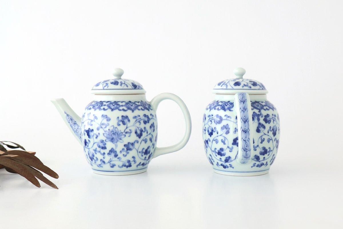 ティーポット｜七宝花唐草｜磁器｜有田焼｜和食器通販｜うちる