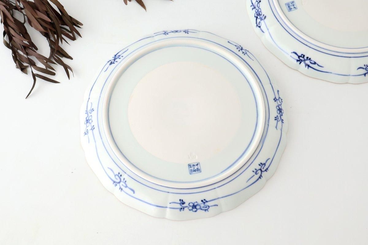 輪花9寸皿｜墨はじき雲に唐草｜磁器｜有田焼｜和食器通販｜うち