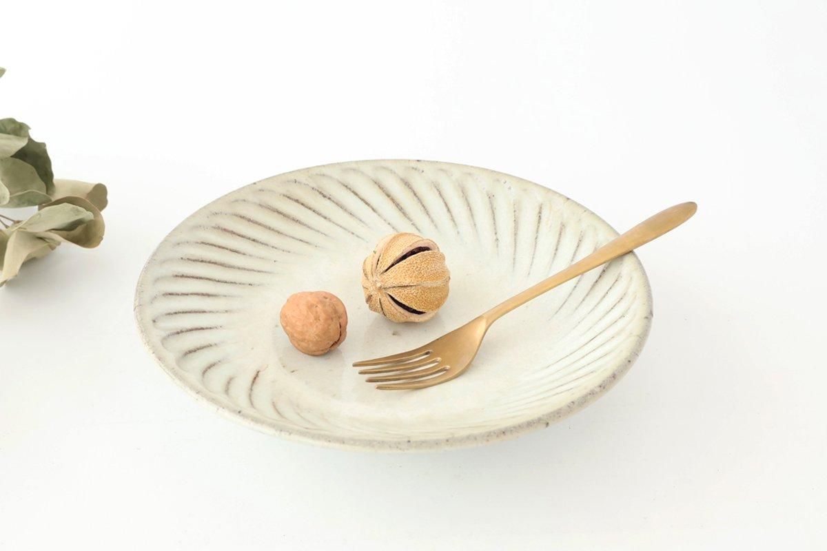8寸深皿｜しのぎ｜white｜陶器｜工房つちみ｜和食器通販｜うちる