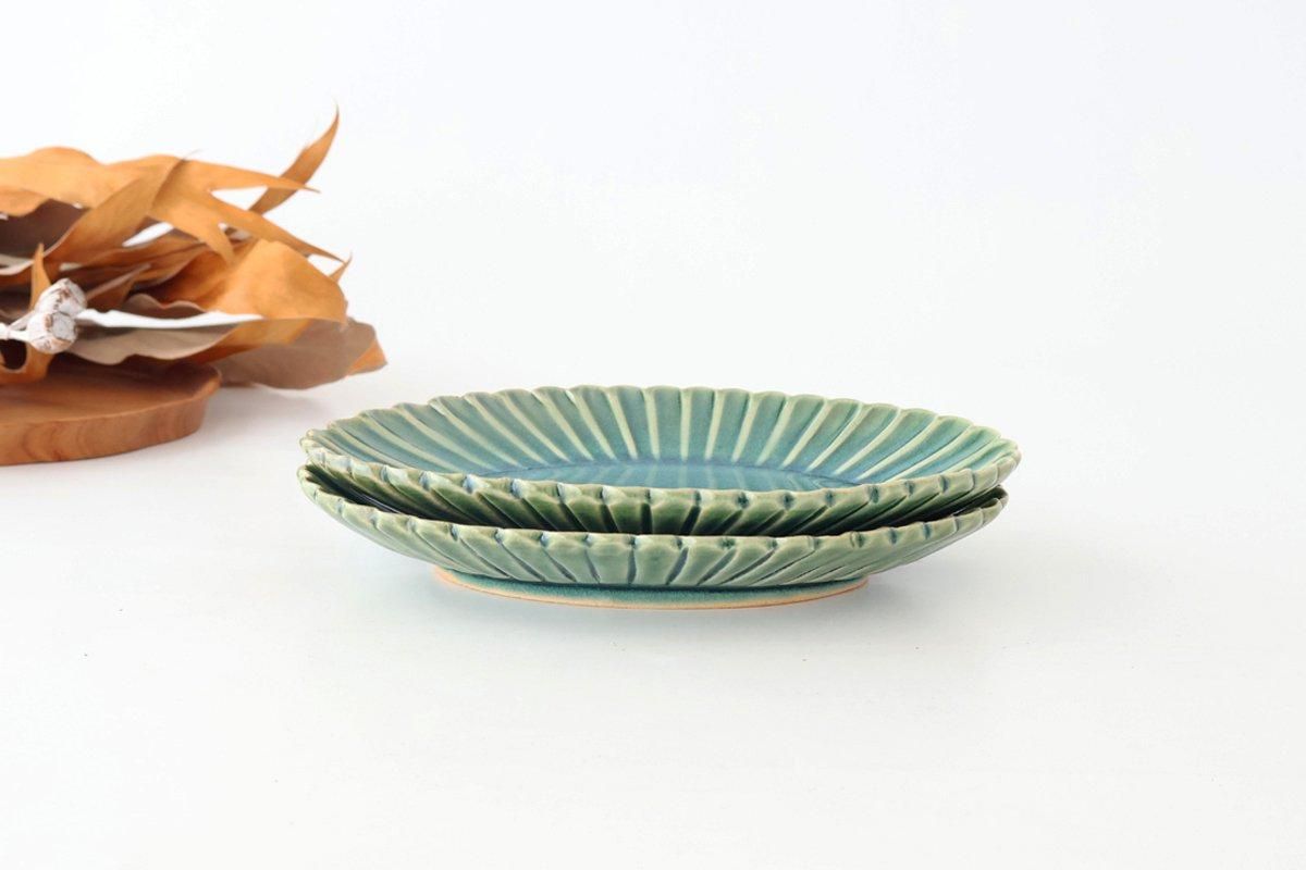 緑色の花柄浮彫り陶器ボウル 蓋付き 陶器 緑 緑色の花と