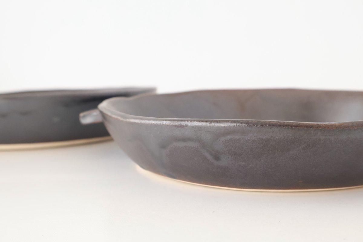 直火18cm陶板｜黒｜クラフト石川｜耐熱陶器｜かもしか道具店