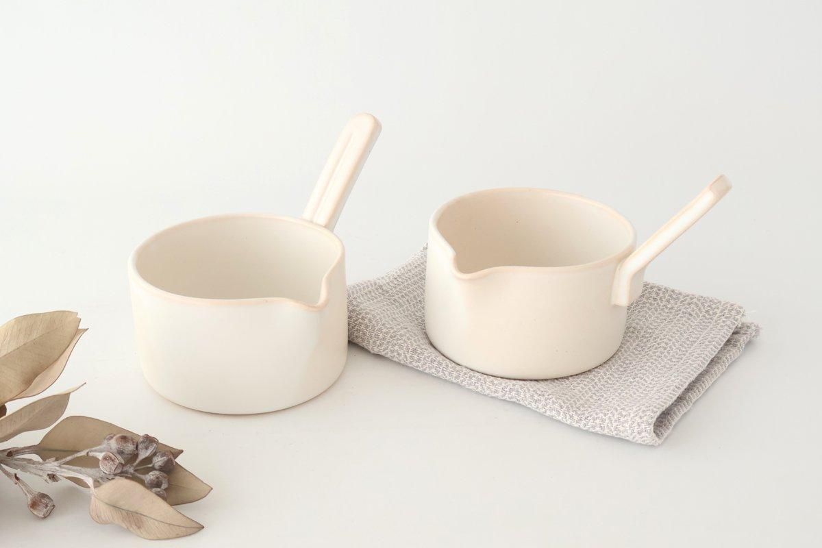 ミルクパン｜白｜クラフト石川｜耐熱陶器｜かもしか道具店｜萬古焼｜和